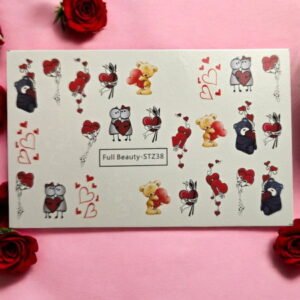 Vodní nálepka na nehty - Valentine STZ38