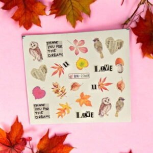 Vodní nálepky na nehty podzim BN-2368