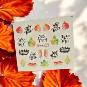 Vodní nálepky na nehty podzim BN-2370