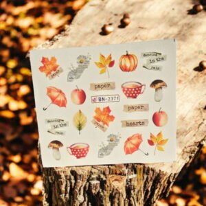 Vodní nálepky na nehty podzim BN-2371