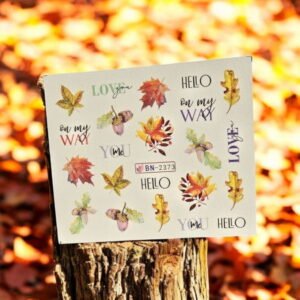 Vodní nálepky na nehty podzim BN-2373