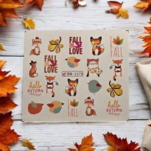 Vodní nálepky na nehty podzim BN-2375