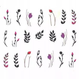Vodolepky na nehty květiny a listy STZ-826