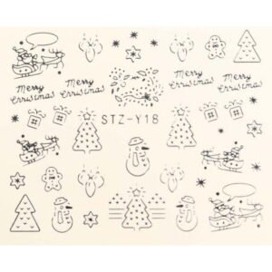 Vodonálepka na nechty STZ-Y18 strieborná