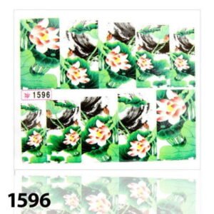 Vodonálepky na nechty kvietky 1596