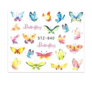 Vodonálepky na nehty STZ-840 motýly
