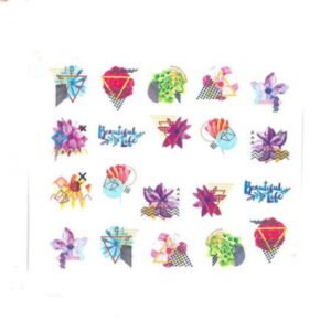 Vodonálepky s motivem KVĚTY BN-1755