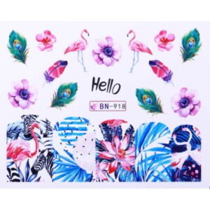 Vodonálepky s motivem plameňáka BN-918