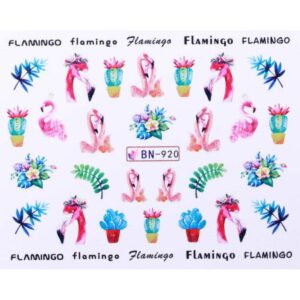 Vodonálepky s motívom plameniaka BN-920