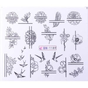 Vodonálepky s motivy květin BN-1189