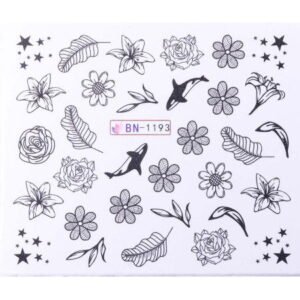 Vodonálepky s motivy květin BN-1193