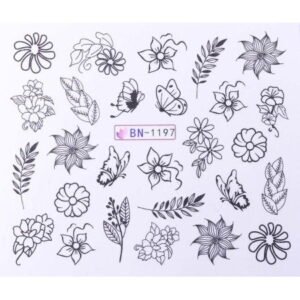 Vodonálepky s motivy květin BN-1197