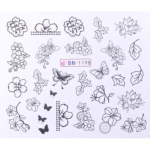 Vodonálepky s motivy květin BN-1198