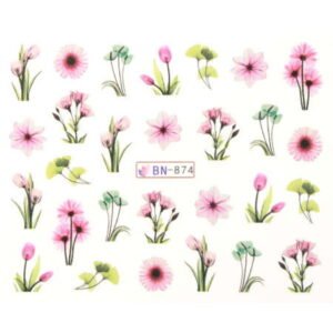 Vodonálepky s motivy květin BN-874