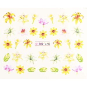 Vodonálepky s motivy květin BN-928