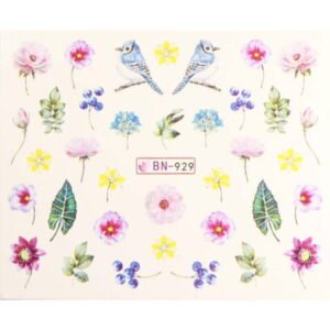 Vodonálepky s motivy květin BN-929